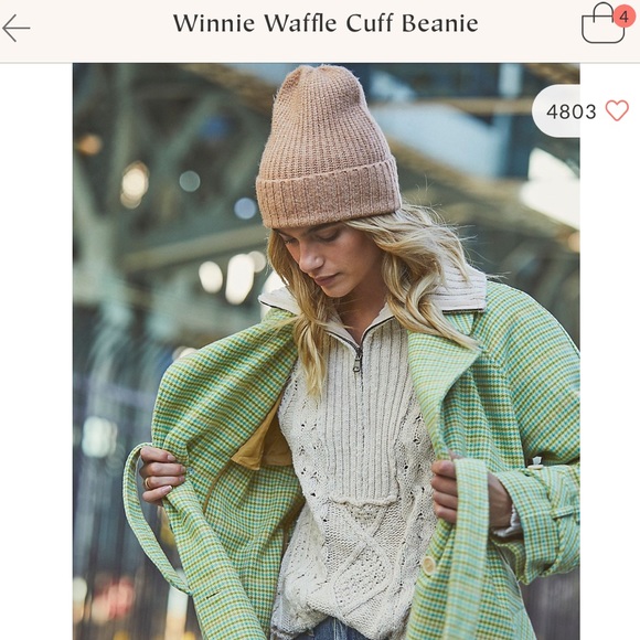 Free People Winnie waffle cuff beanie - Picture 3 of 6